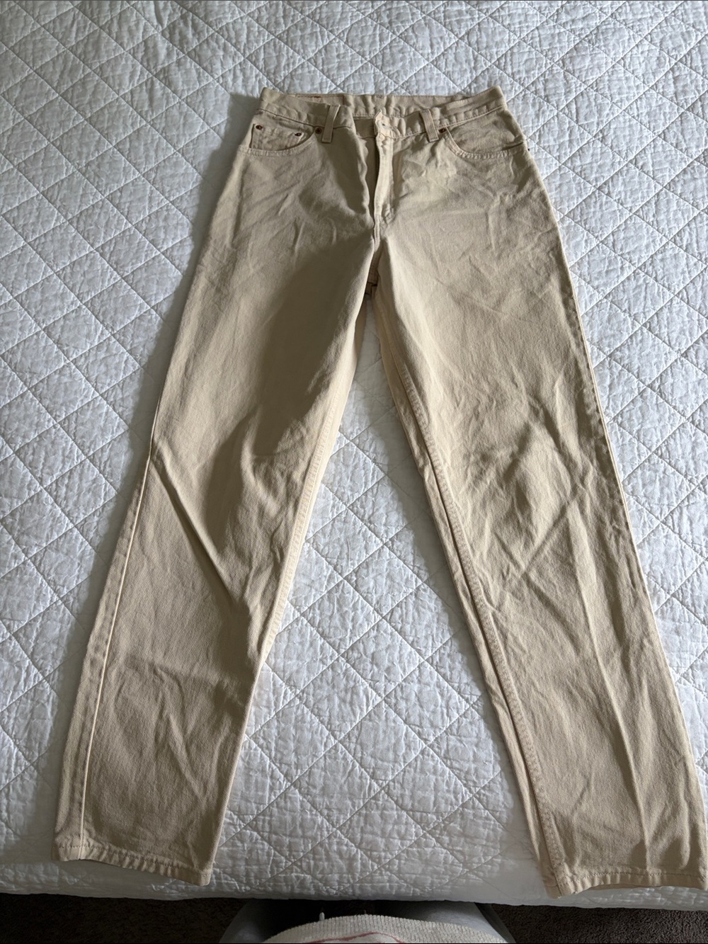 Levi’s 550 Neutral Beige Tapered-Leg Jeans